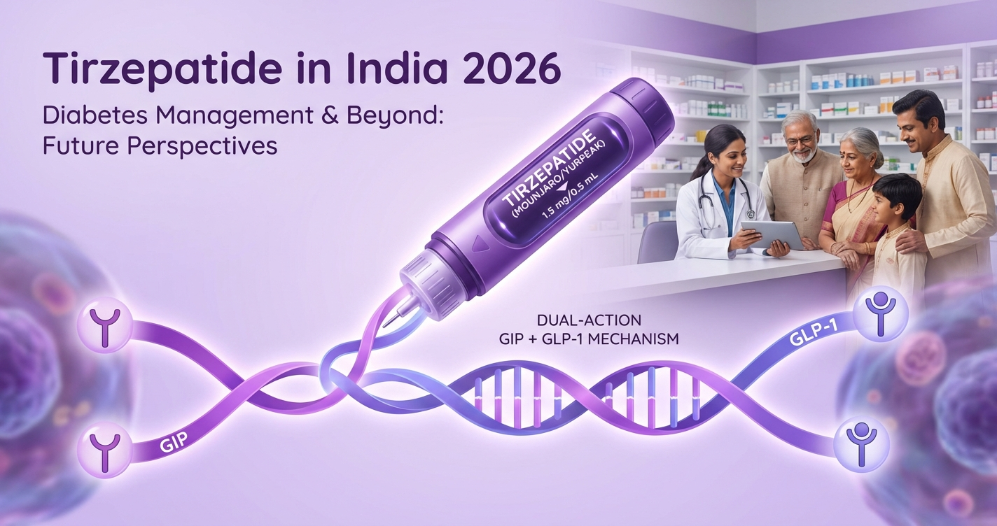 Tirzepatide KwikPen injection for diabetes management in India — Mounjaro and Yurpeak brands
